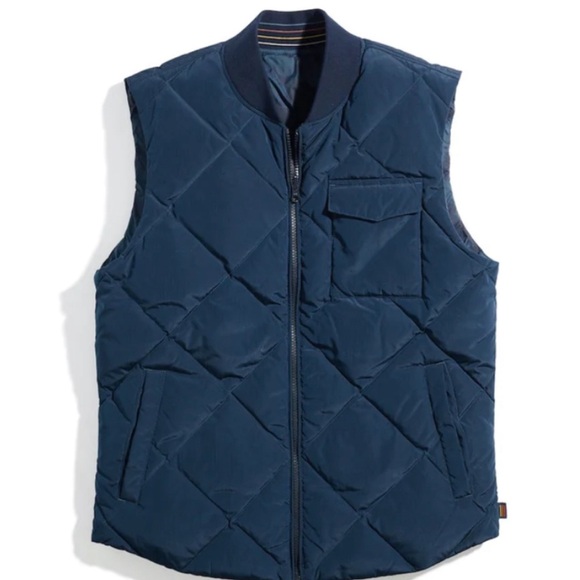 NWT-Marine Layer Reversible Puffer Vest in Sky Captain - Picture 1 of 7